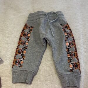 Burberry Gray Kids Joggers with Iconic Pattern